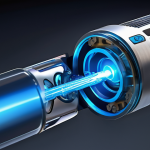 에어공구 관련 특허 기술 - **Intelligent Airflow Systems:**
    A cutaway view of a futuristic pneumatic impact wrench, reveali...