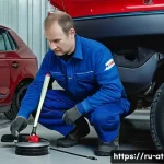 정비소 필수 에어공구 - **Prompt 1: Dynamic Auto Service Garage Scene**
    A bustling, well-lit modern Russian auto service...